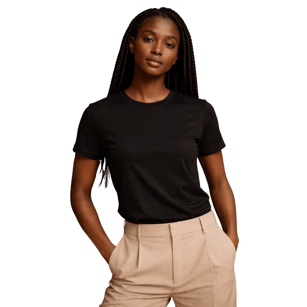 pima cotton t-shirt in black - iwearlong