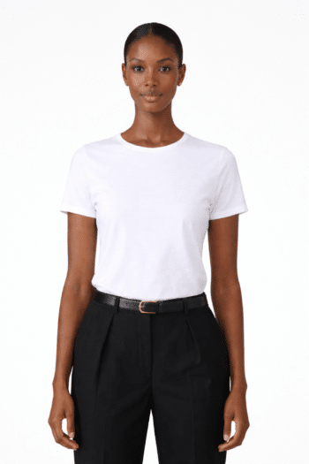 women wearing white Pima cotton T-shirt by iwearlong